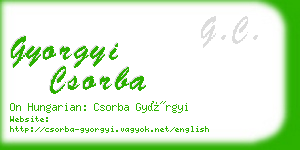 gyorgyi csorba business card